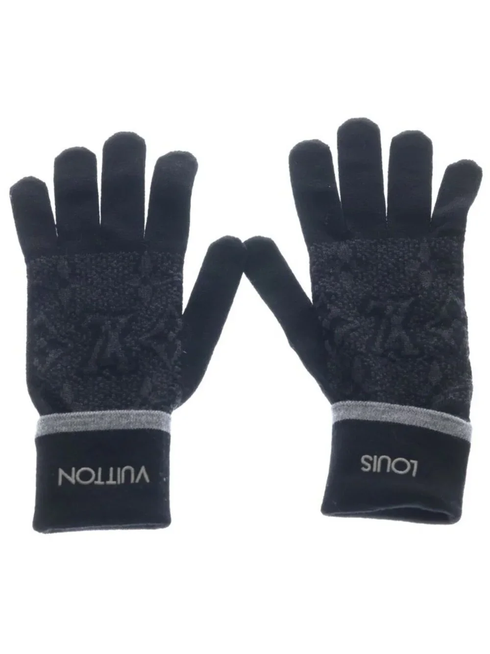 Louis Vuitton Gon My Monogram Eclipse Gloves Wool Black